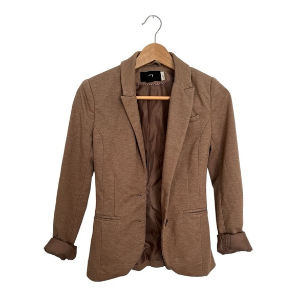 H&M Women's Brown Blazer with 2 buttons size 2 - Picture 1 of 6